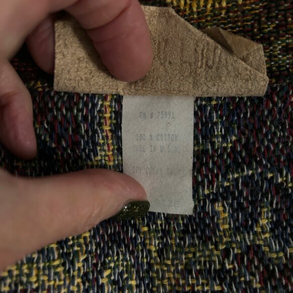 Painted Pony Fruit Harvest Tapestry Jacket 100% Cotton Notch Collar USA Made OS - Picture 4 of 13